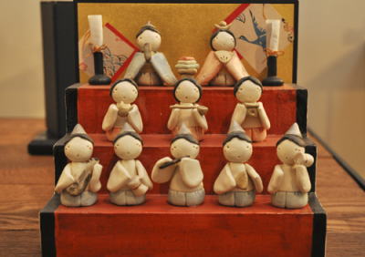 2段　雛人形　笠間焼 2段 雛人形 笠間焼